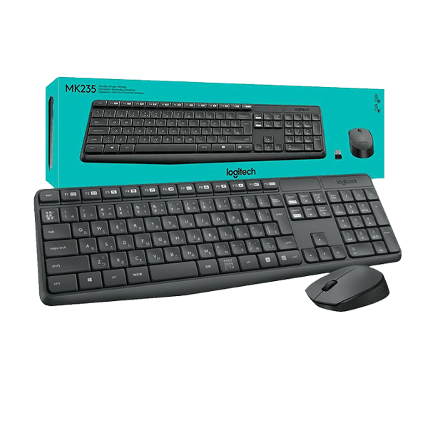 Logitech MK235 Wireless Keyboard & Mouse with USB